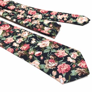 Men Floral Tie with BLUSH and Champagne floral Men Floral Necktie APPLE Davids Bridal Groom tie Groomsmen Tie Skinny 2.36 Regular 3 inches