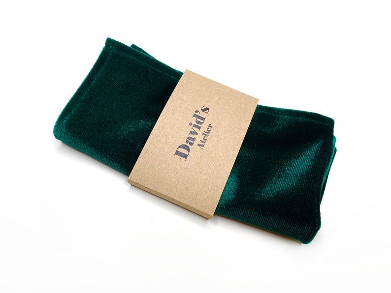 Forest Green Velvet Necktie Pocket Square Bow Tie Necktie Etsy