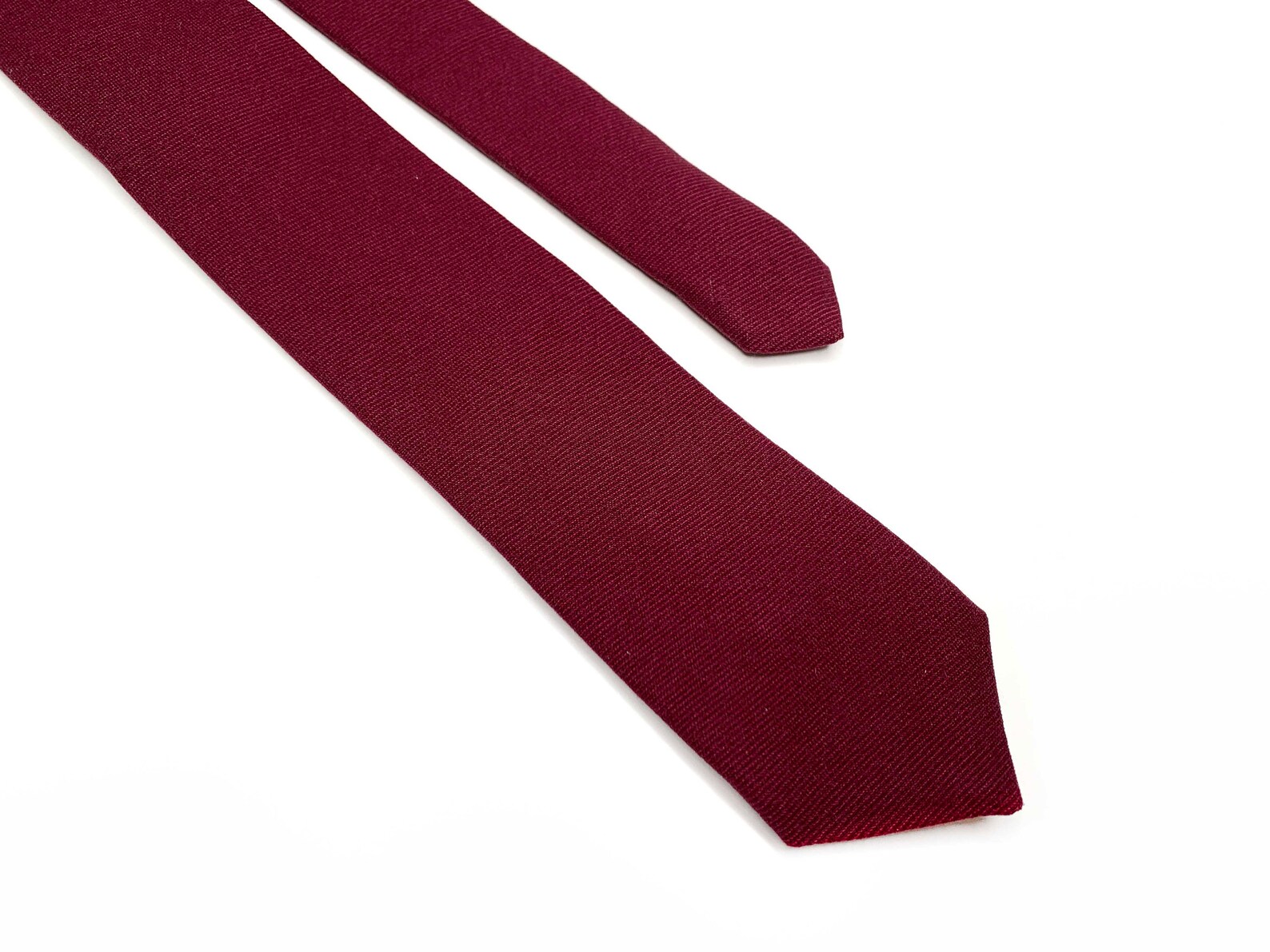 Set of Burgundy Solid Tie and Pocket Square Wine Wedding Etsy