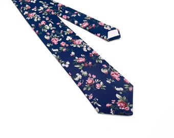 Marine-Blau-Blumen-Krawatte, Quarz-Blumen-Einstecktuch, Davids-Krawatte, Einstecktuch, Fliege, Kinderfliege