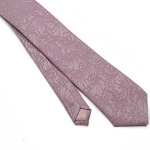 Quartz Jacquard Necktie , Mauve Floral Wedding Tie , Groom Tie , Suspenders, Pocket Square , Bow tie , Necktie 2.35  3 inches 3.26