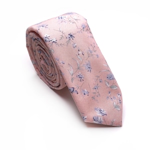 Pink floral Tie , Blush Necktie , Bow tie , Suspenders , Pocket Square
