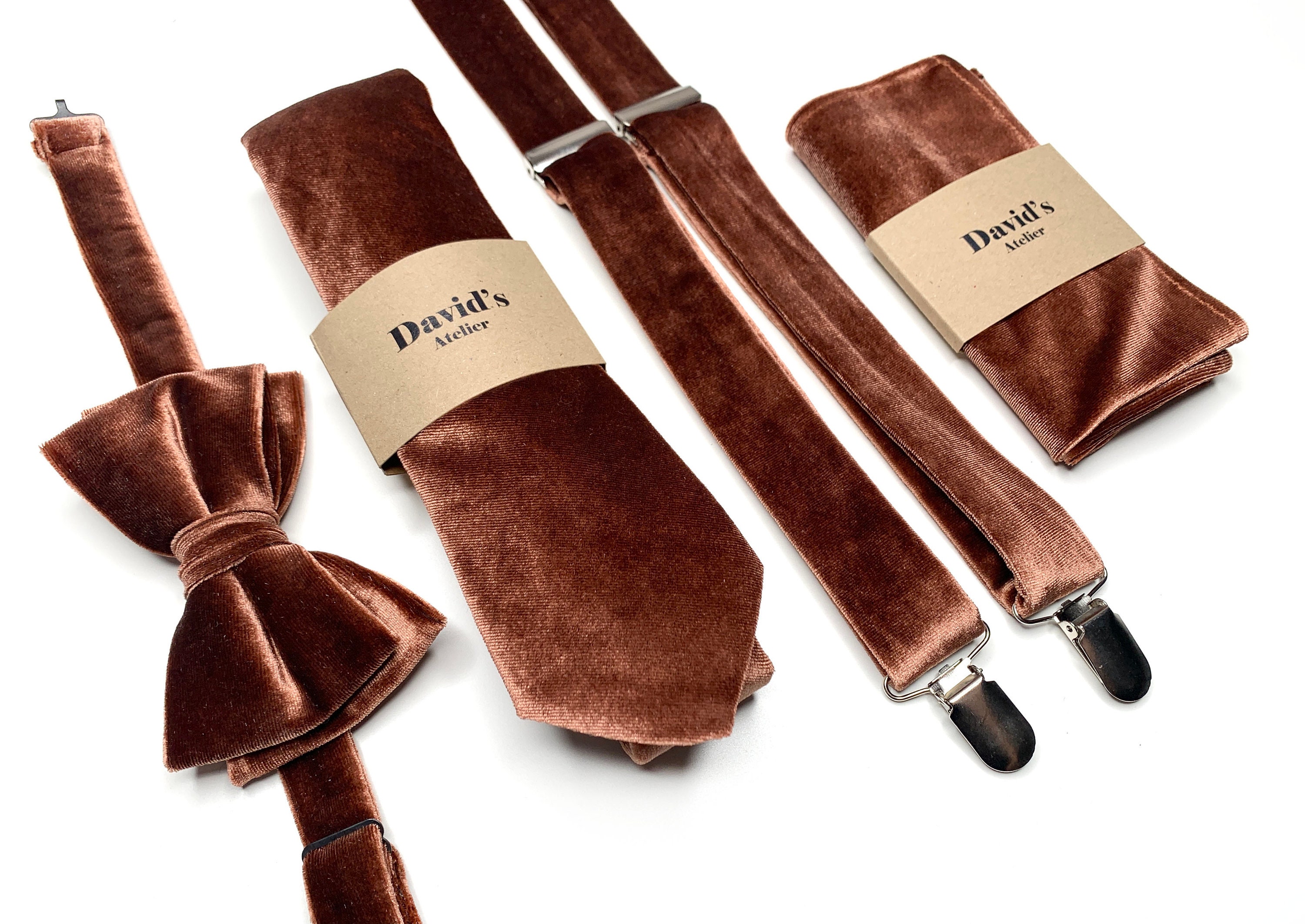 Rust Velvet Pocket Square Copper Pocket Square Bow Tie Etsy UK