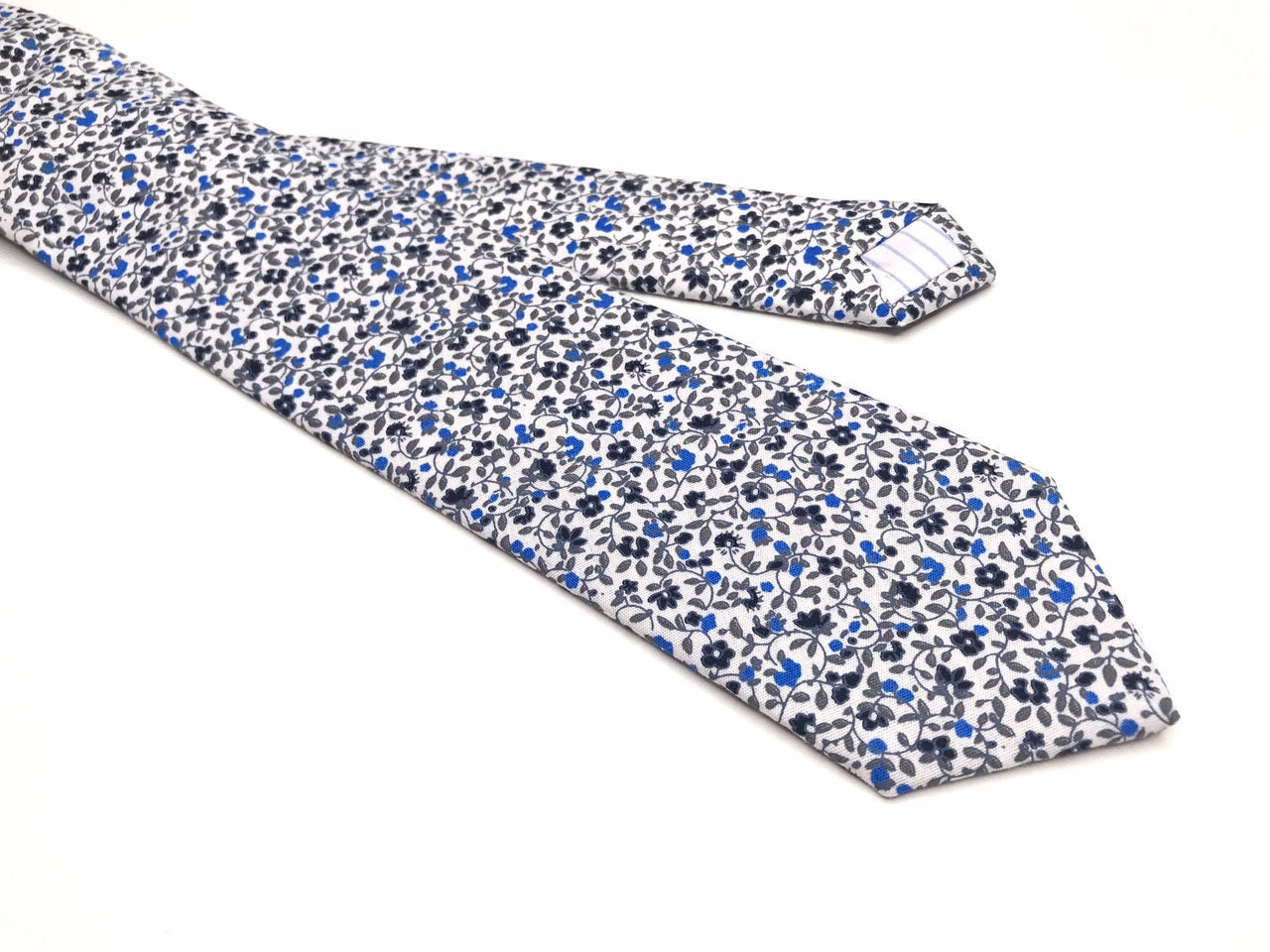 Blue Floral Pocket Square Liberty of London Print Tie skinny Etsy