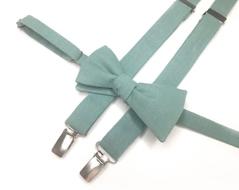 Tirantes DUSTYSAGE para hombre, tirantes de lino liso para boda