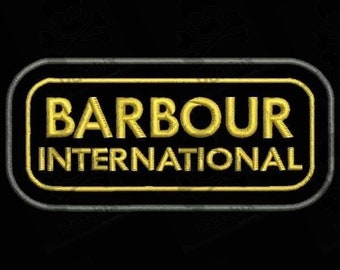 barbour international sew on badge 