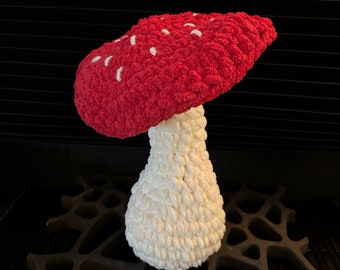 Red & White Mushroom Plush. Whimsical  Mushroom.Mario Mushroom