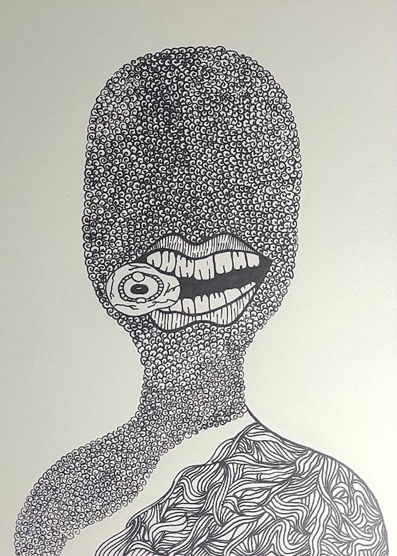 Psychedelic Art Black And White Drawings