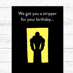 Male Stripper PRINTABLE Birthday Card Funny Birthday Card | Etsy