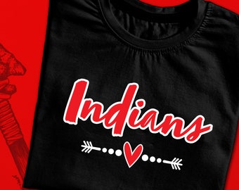 Indianer Team Shirt, Fußball Basketball Baseball, Team Maskottchen Shirt, Schule Maskottchen T-Shirt, Schule T-Shirt, Sport TShirt