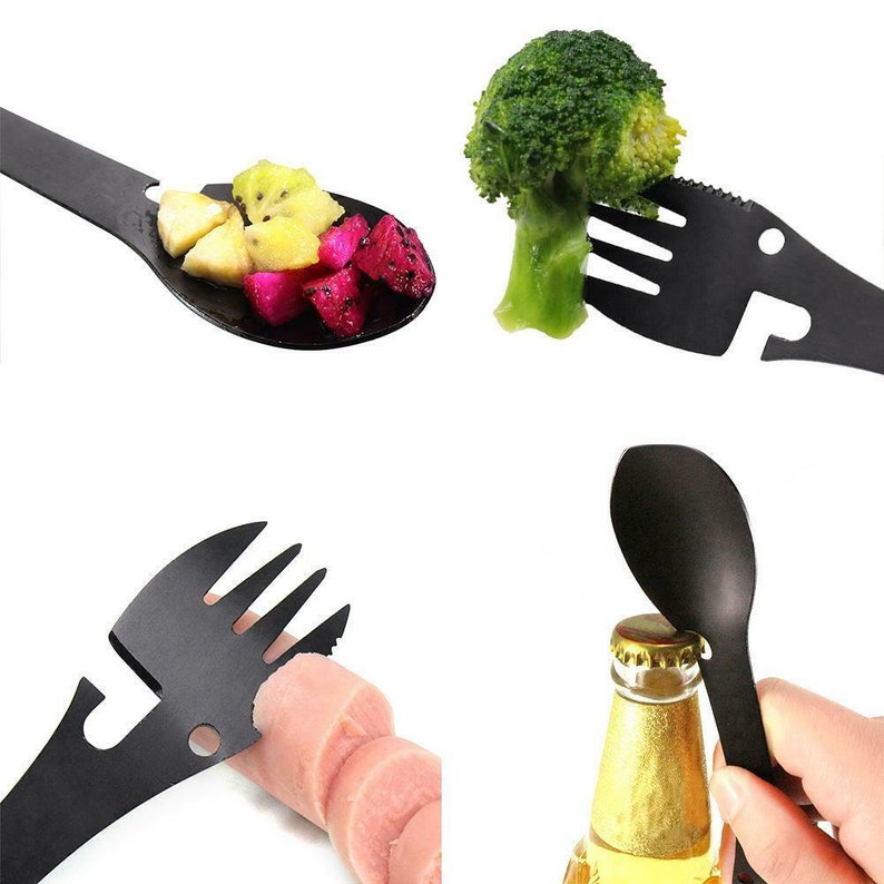 EcoSlurps Spork, eco friendly carry case and S-Biner clip Dad, Husband, Son Gift Camping & Hiking Gadget Tool Sporks Reusable Cutlery image 8