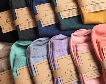 Plain Cotton Women's Socks [19 colours available]