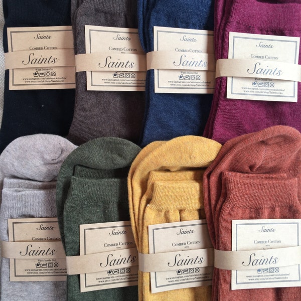 Plain Cotton Men's Socks [9 colours available]