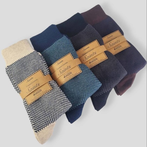 Chaussettes jacquard de luxe pour hommes haute qualite chaussettes de costume cadeau pour homme 4 couleurs disponibles Etsy France
