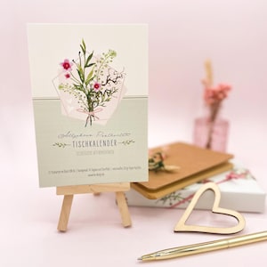 A6 Tischkalender - Immerwährender Affirmations Jahreskalender, Aquarellkunst für Selbstliebe & Motivation, Postkartenkalender als Geschenk