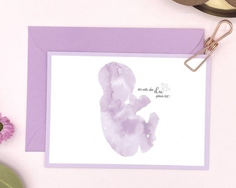 Congratulations postcard for the birth | Plum DIN A6 with envelope | How wonderful that you were born | Baby card