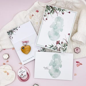 Hebamme Geschenkbox - Kleines Dankeschön mit Herz Schlüsselanhänger, Karte, Herzensmensch Block, Geschenkschachtel Hebamme mit Herz
