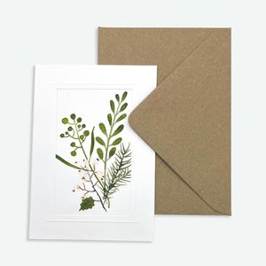 Weihnachtskarte Original Aquarell - Geschenk für Mama, Papa oder Geschwister zu Weihnachten, handgemalte Karte zum Geschenk A6 mit Kuvert