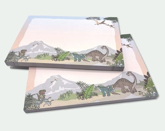 Dinosaur Notepad in A6 Dino Birthday Writing Gift School Cone Shopping List