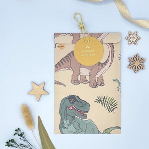 Paper bags Flatbag Flat bags Gift bags Gift packaging Dinosaurier