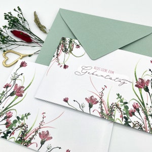 Florale Geldgeschenk Mappe Geburtstag - Geschenk für Familie, Freunde, Studierende oder Arbeitskollegen, Alles Liebe zum Geburtstag