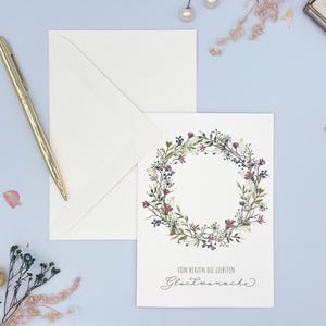 Hochzeitsgeschenk Glückwunschkarte - Karte zur Hochzeit für das Brautpaar mit Kuvert, einfach personalisierbar mit aufgeklebtem Foto