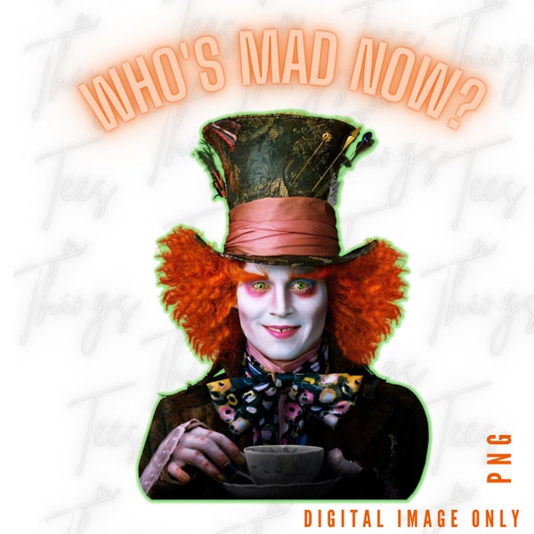 Johnn Depp Mad Hatter Sublimation Image