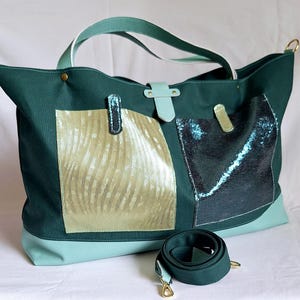 Canvas- und Ledertasche, Ledertasche