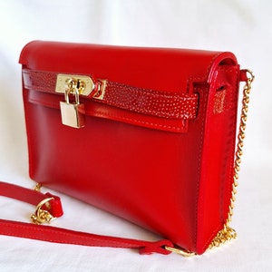red leather bag women&#39;s leather bag