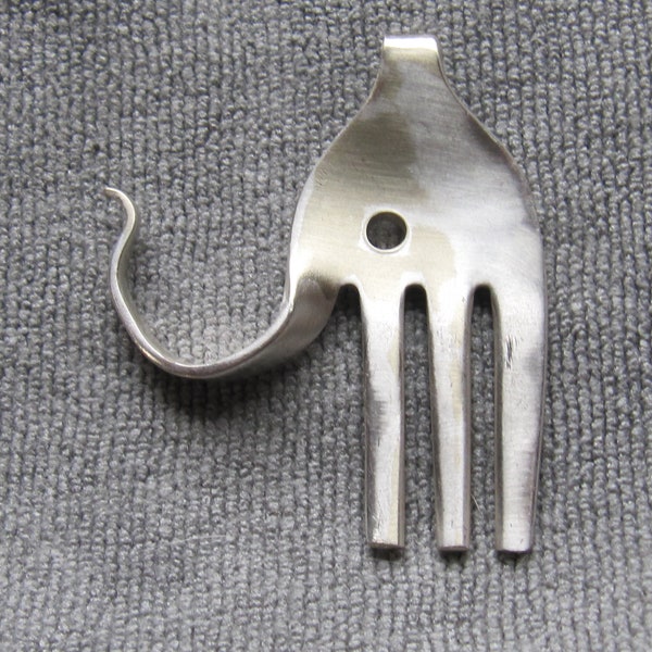 Elephant Silverplated Fork Pendant