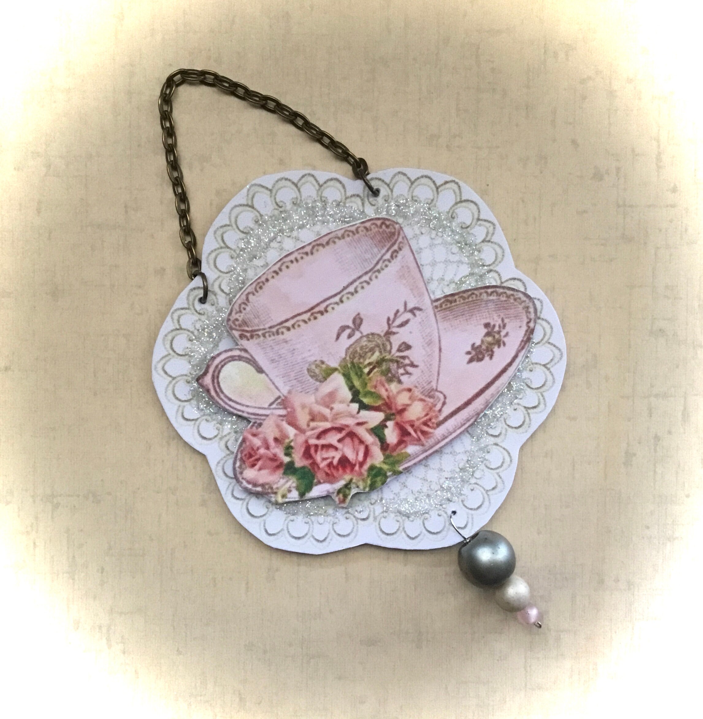 Victorian Tea Cup Ornament/ Antique Style Christmas Ornament/ Etsy