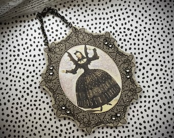 Gothic Halloween ornament/  Victorian Halloween ornament/ Gothic Christmas ornament