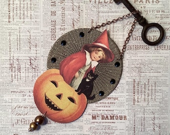 Vintage inspirierte Halloween Ornament / Retro Halloween Dekor