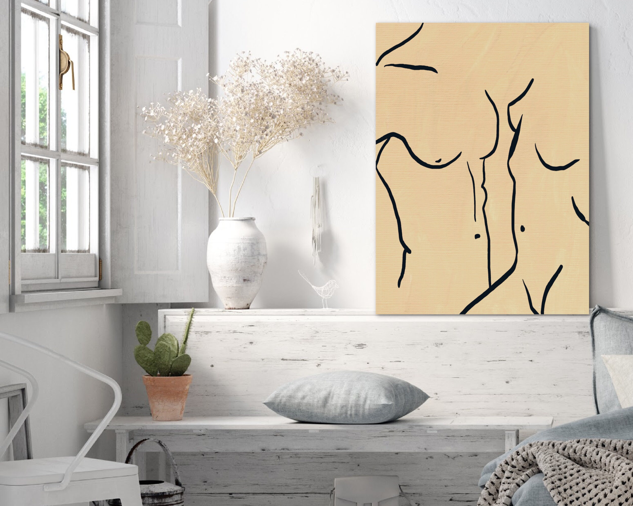 Erotic Couple Art the Lovers Vertical & Sqaure Formats Nude Lovers