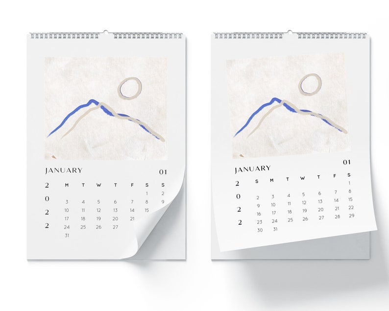 2022 Modern Art Calendar Minimalist Art Wall Calendar Etsy UK