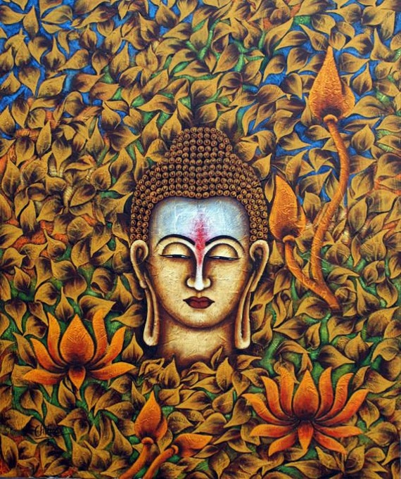 Tableau - Bouddha méditant
