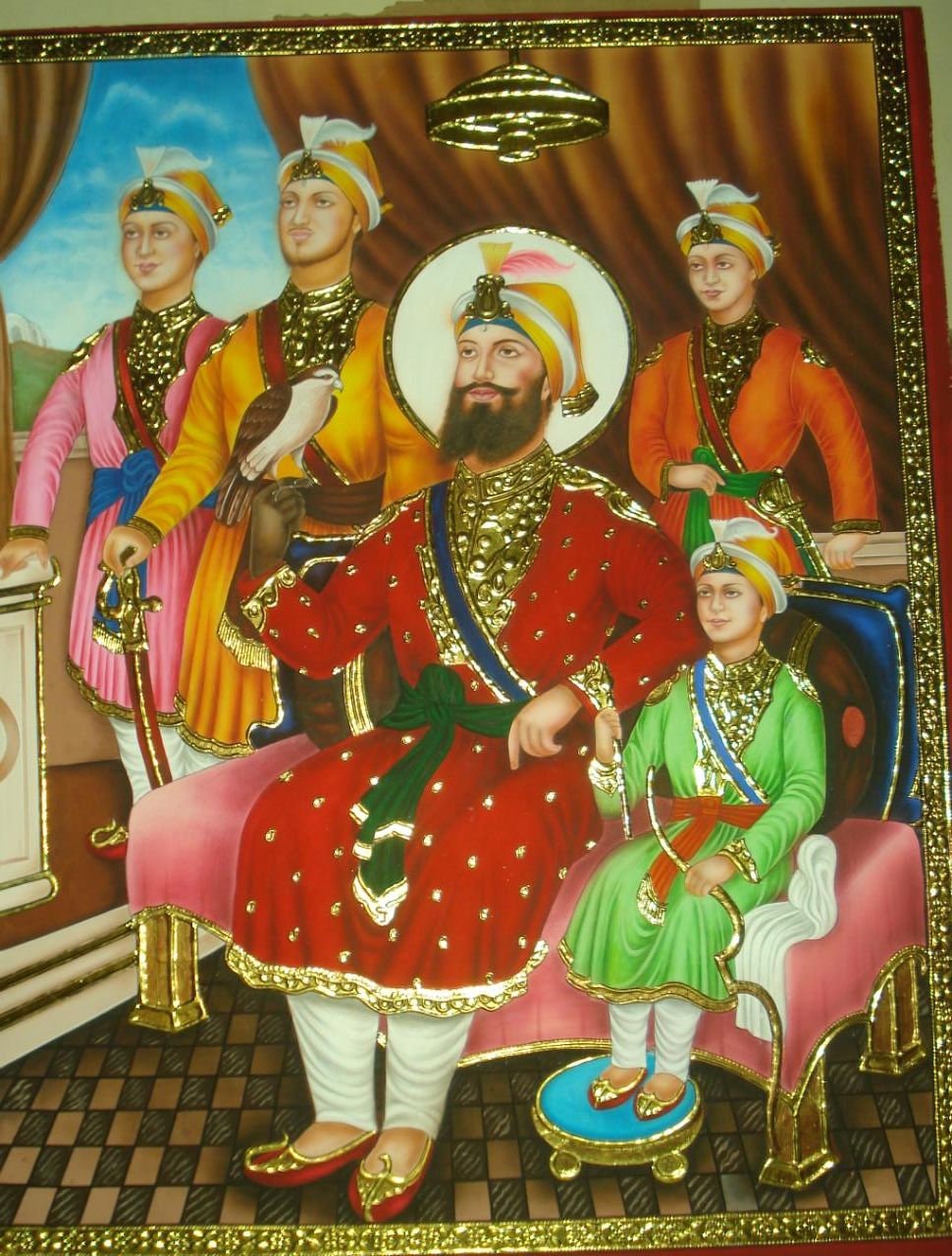 Guru Gobind Singh With Sahibzade