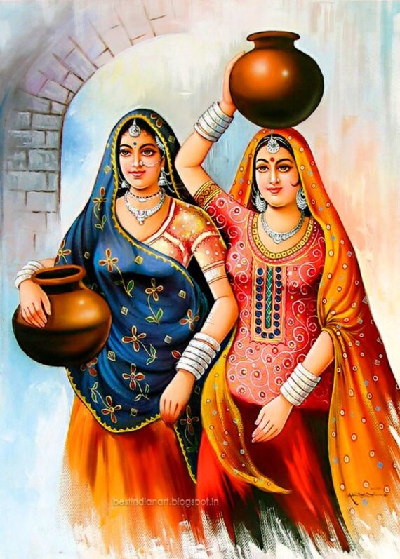 Village women painting deals