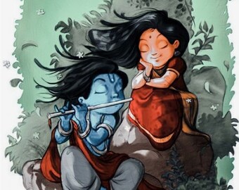 Radha Krishna Love Forever O Oil Painting Handpainted on - Etsy Radha Krishna Love Forever O Oil Painting Handpainted on - Etsy