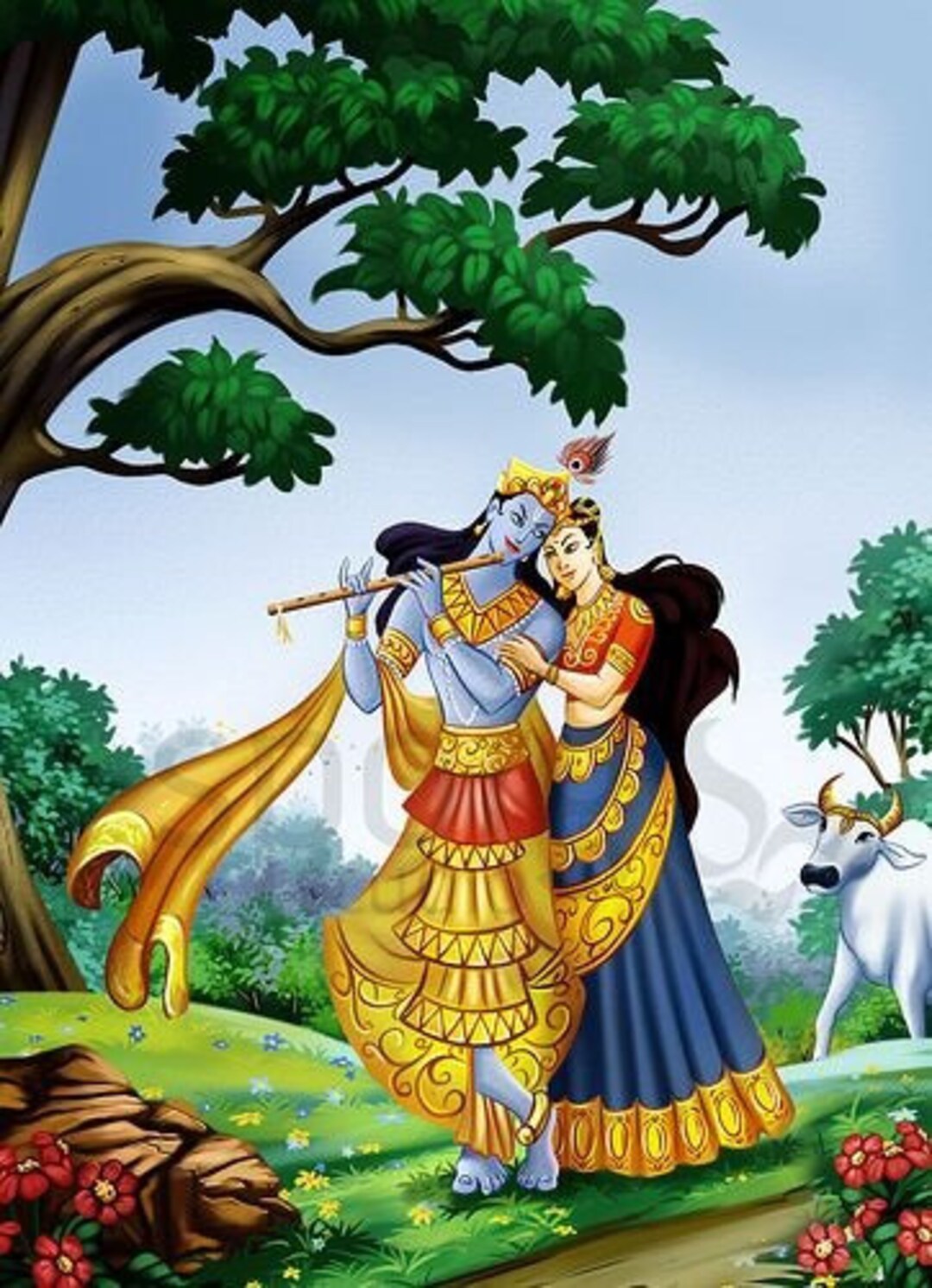 Buy Radha Krishna Hand Painted Painting on Canvas U without Online in India - Etsy Buy Radha Krishna Hand Painted Painting on Canvas U without Online in India - Etsy
