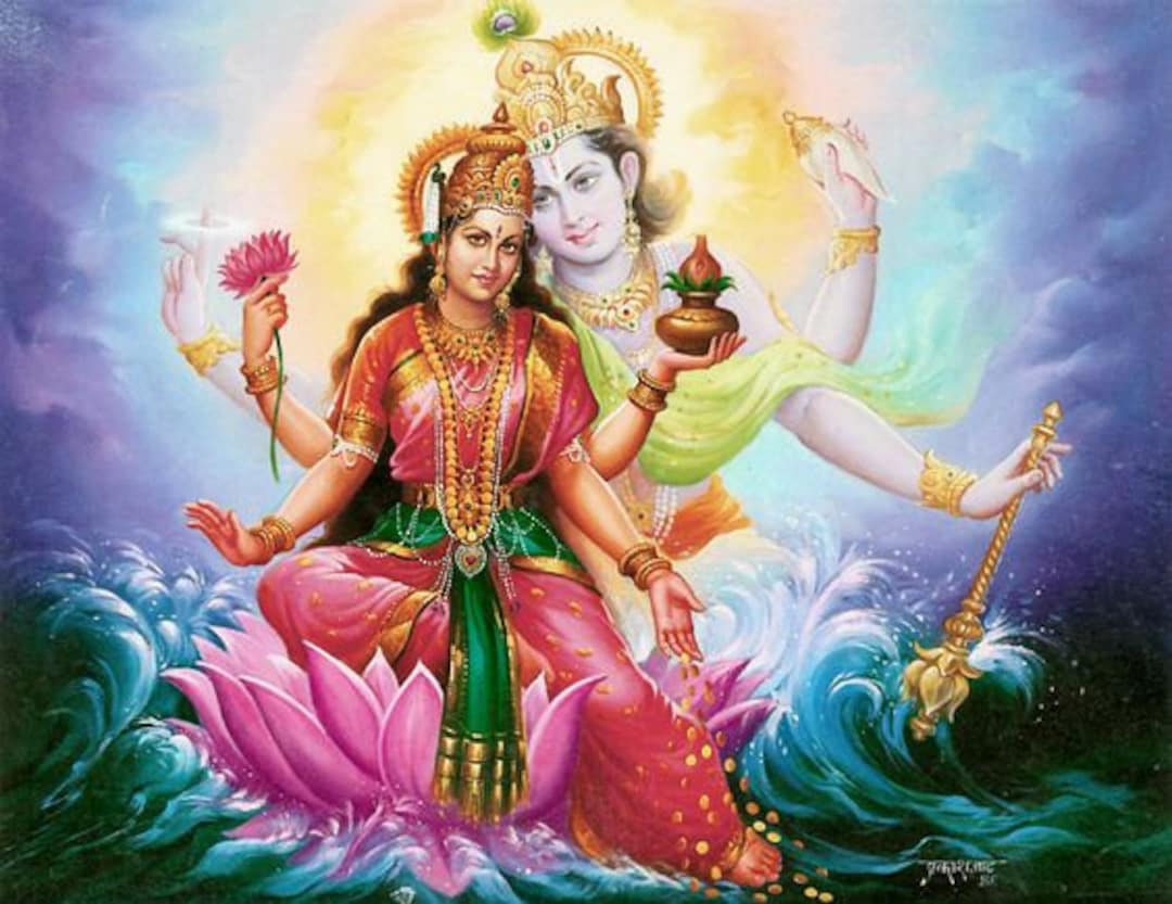 vishnu-ji-and-lakshmi-ji-oil-painting-handpainted-on-canvas-without