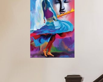 新作 踊る女性 手描き キャンバス 壁アート 絵画 (フレームなし