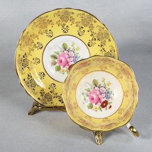 Filiżanka i spodek Paragon Yellow Floral Center