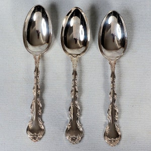 Set of 3 8-1/2&quot; Birks Louis De France Serving Spoons