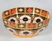Royal Crown Derby Imari Octagon Shaped Bowl - Pattern 1128