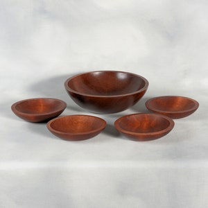 Baribocraft (Canada) 5pc. Wooden Salad Bowl Set - Mid-Century