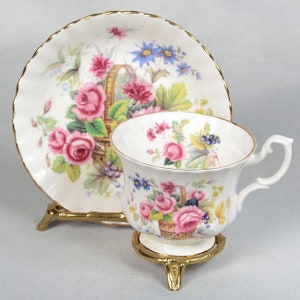 Royal Albert Basket of Flowers Teacup & Saucer