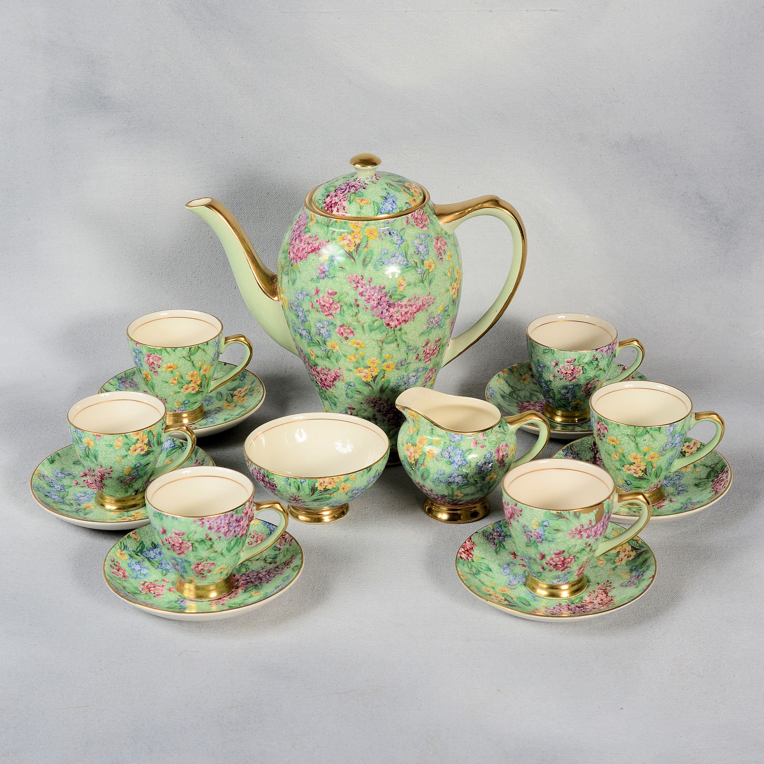 Empire Lilac Time Chintz Demitasse Coffee Set - 1930'S - Etsy Denmark