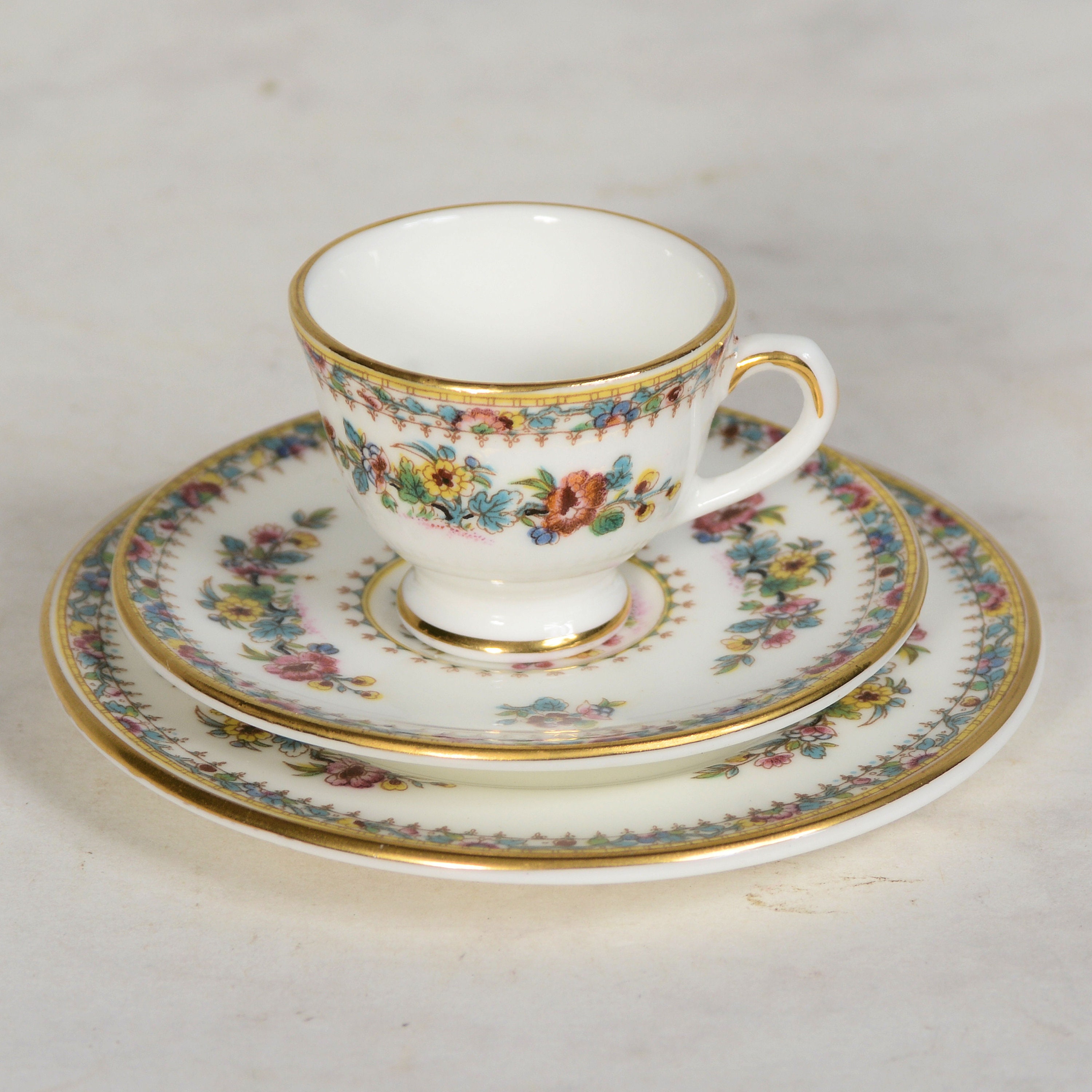 Coalport ming Rose Miniature Trio Etsy Ireland