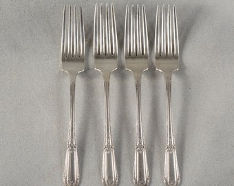 Set of 4 Wm. Rogers A1 Plus "Cotillion" Forks